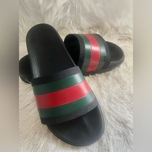 🔥GUCCI🔥 Men’s WEB Slides Shoes Size 11